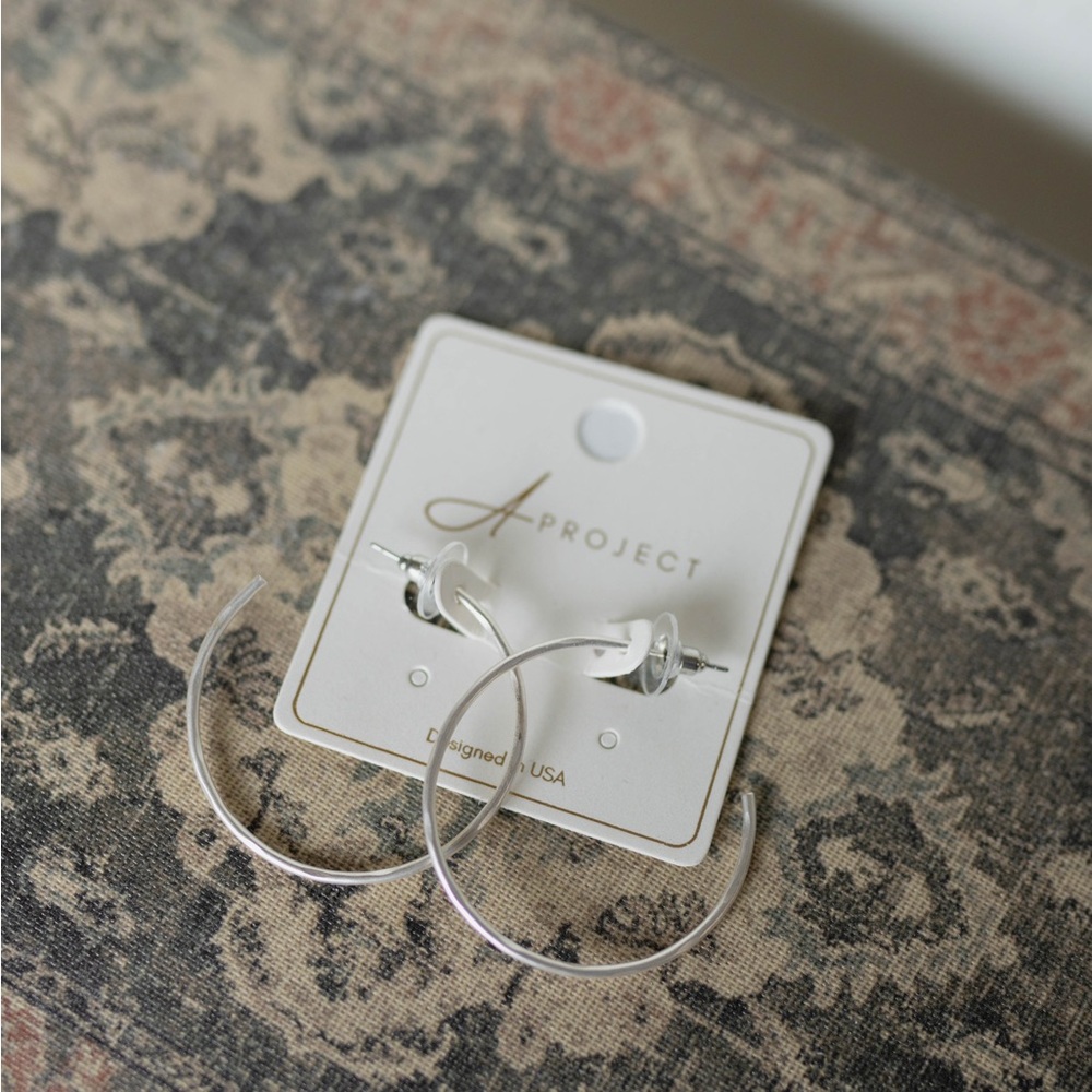 Hammered Hoop Earrings